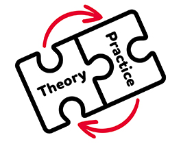 Symbolic image for linking theory and practice.
